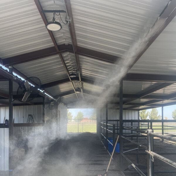 barn with misting system